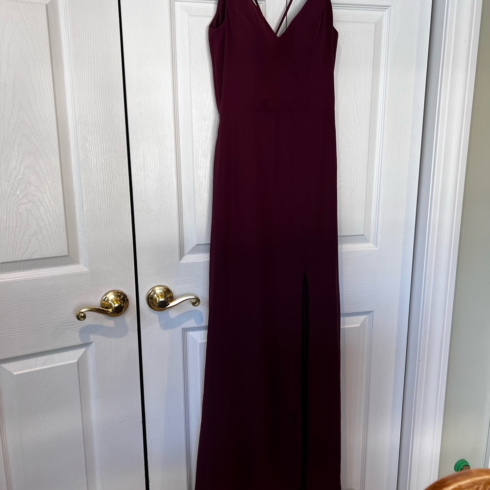 Dear Cleo Kingsley beautiful deep wine color size 2